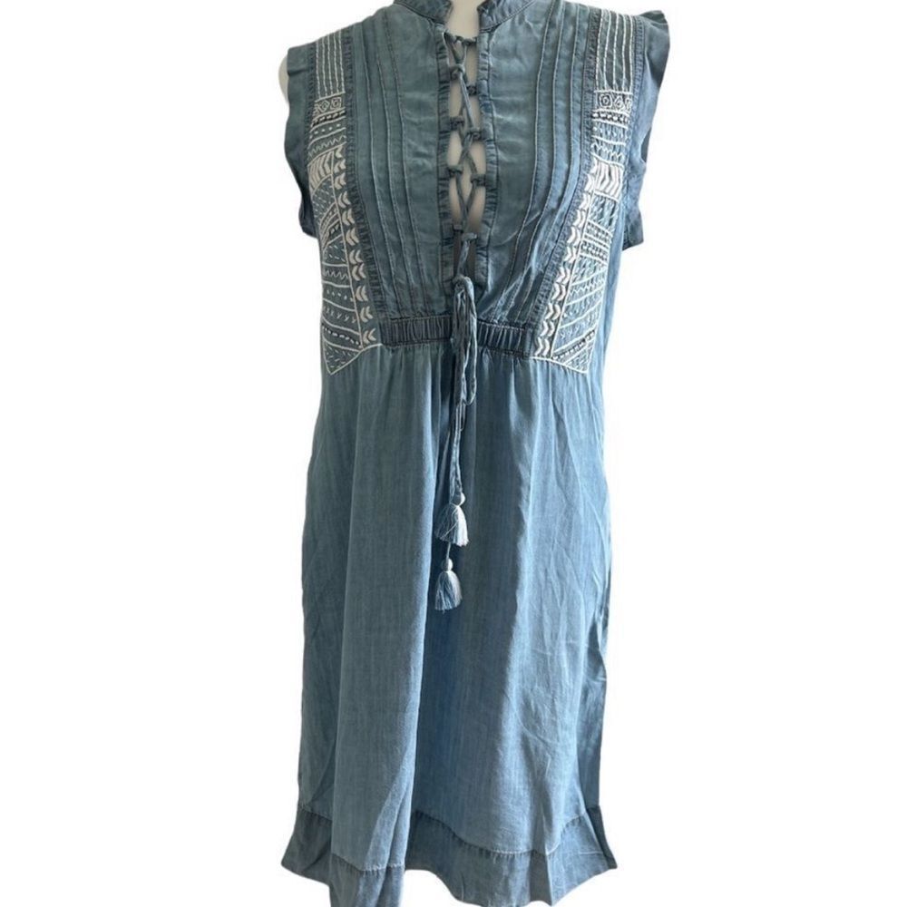 Raga Denim Embroidered Mini Dress - Picture 5 of 9